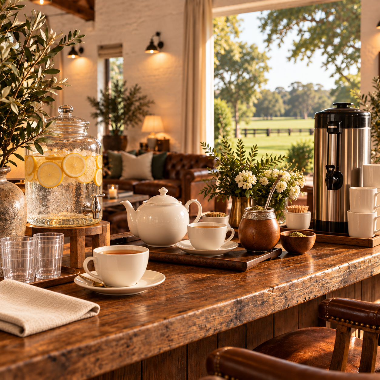 Café, thé et eau offerts